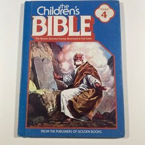 Golden Press The Childrens Bible Volume 4 Moses Ten Commandments 1981 Hardcover